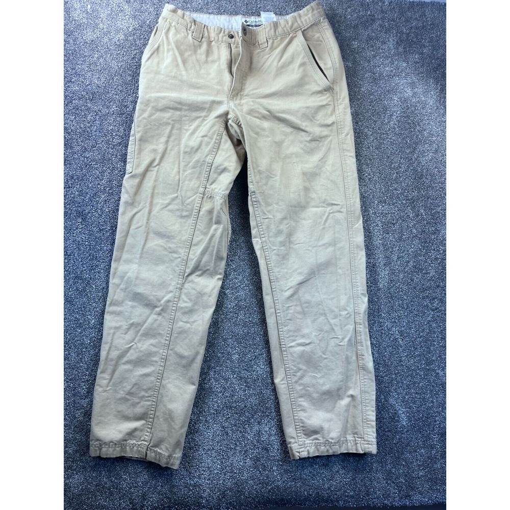 Columbia Mens Khaki Pants Size 32 100% Cotton Casual Wear‎